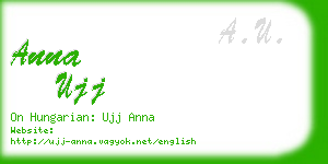 anna ujj business card